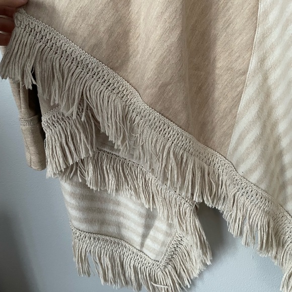 Anthropologie Saturday Sunday Women’s Beige Fringe Cardigan XS - Picture 4 of 4